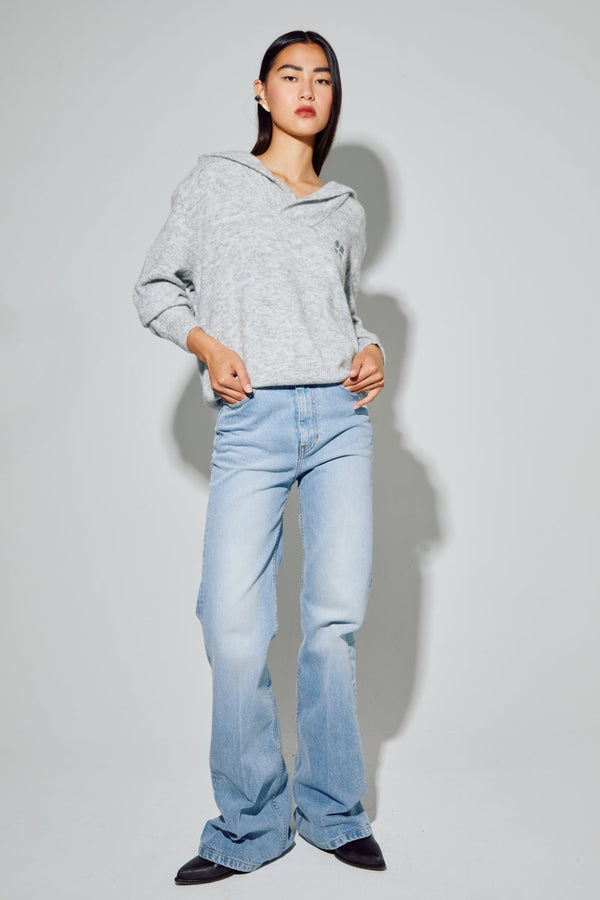Sweatshirt Nola Alpaga Grey Fabriqué En Italie