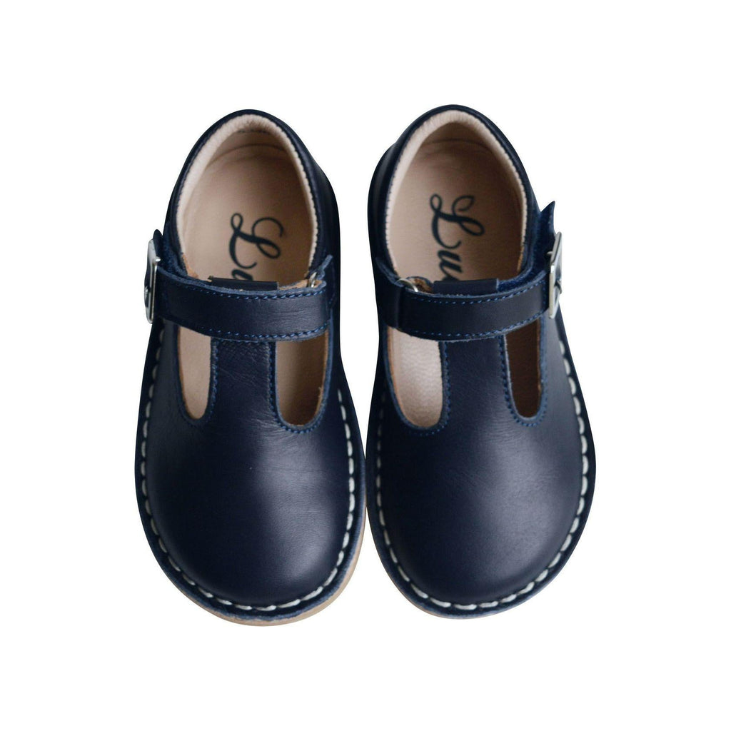 Chaussures Souples Mixtes À Scratch Aramis - Cuir Marine - Mixte