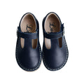 Chaussures Souples Mixtes À Scratch Aramis - Cuir Marine - Mixte