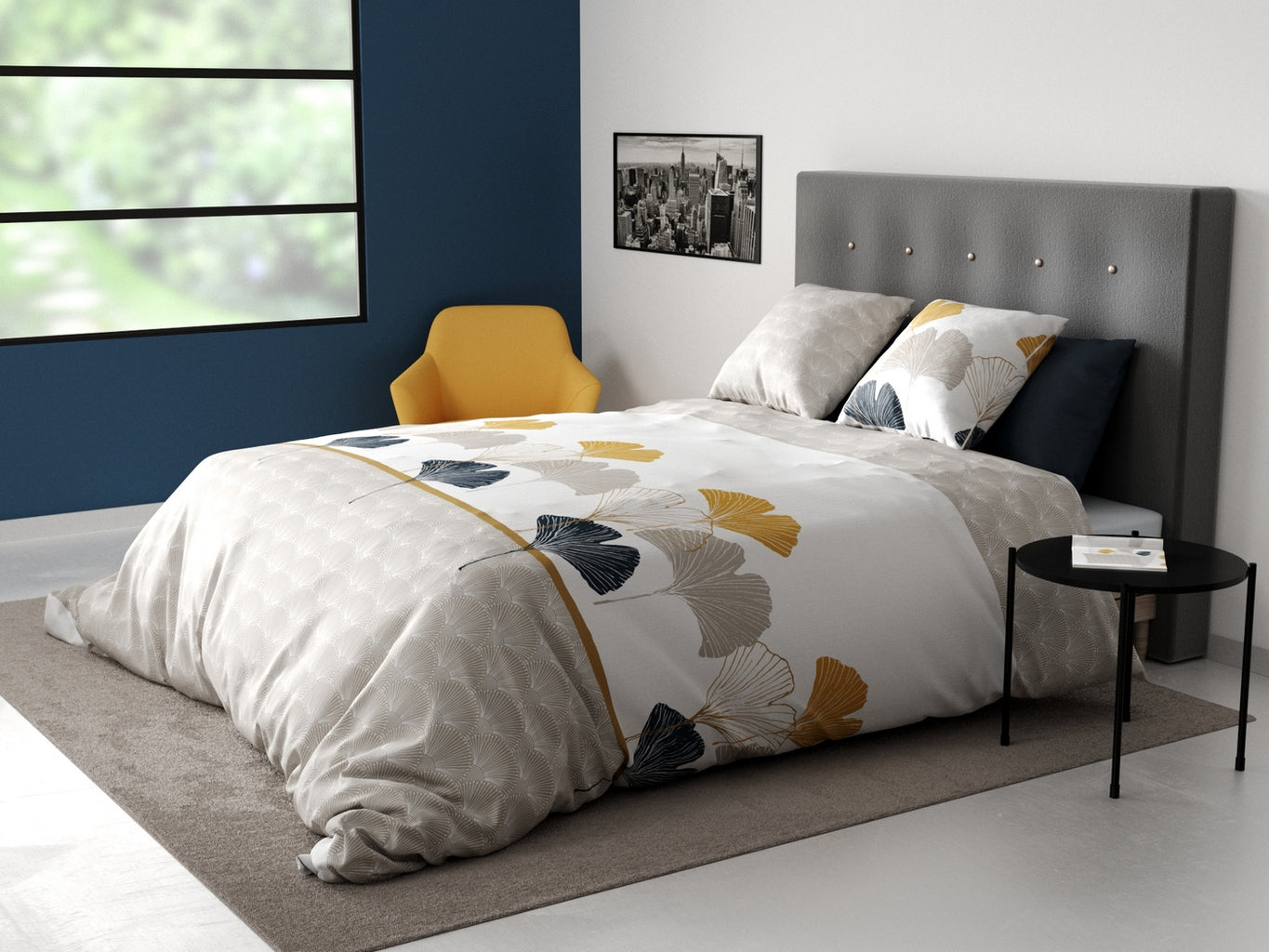 Parure De Couette 3Pcs 100% Coton 57 Fils/Cm2 - Mangae