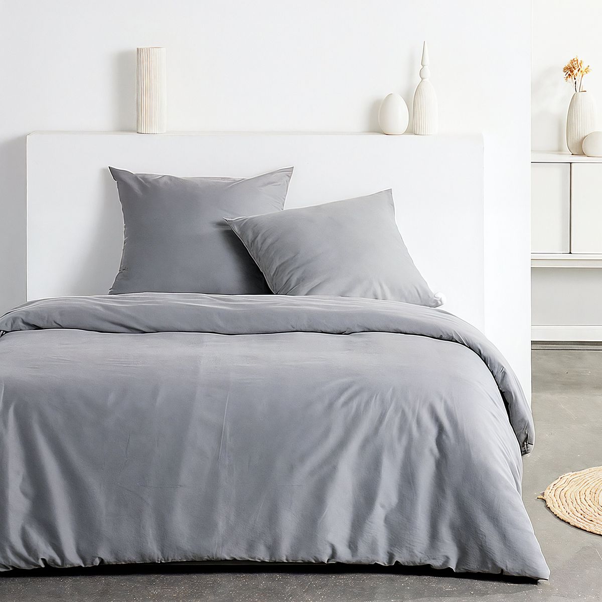 Parure Effet Matiere - Parure De Lit - Gris