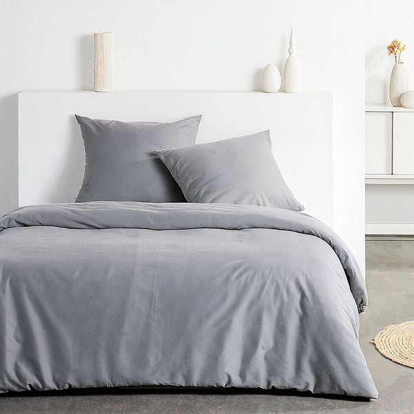 Parure Effet Matiere - Parure De Lit - Gris
