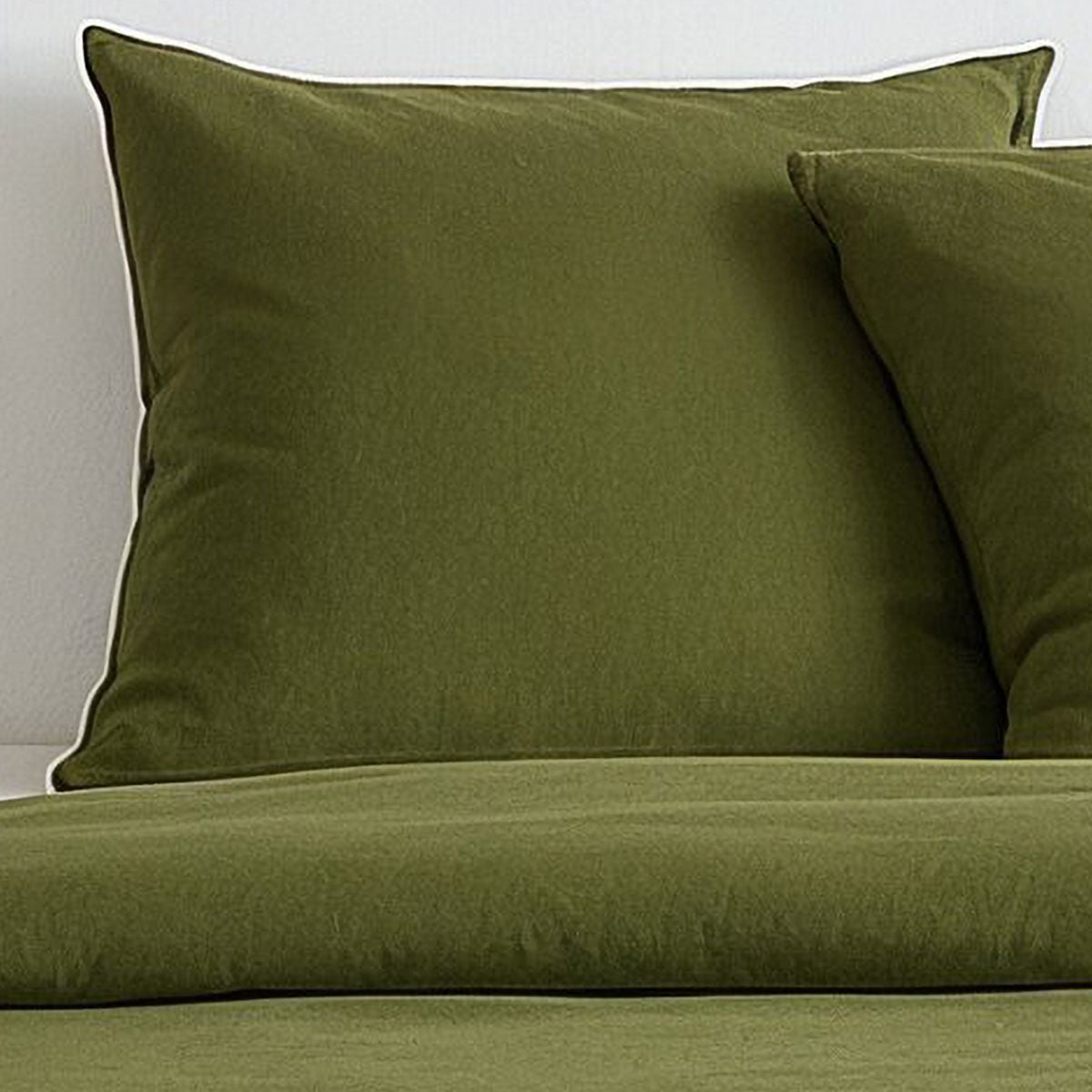 Parure Effet Matiere - Parure De Lit - Vert Foncé