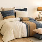 Parure Housse De Couette Romane - 100% Coton 57Fils - Imprimé