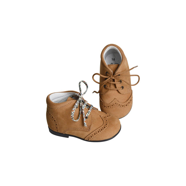 Chaussures Bottillons Souples Azylis Bout Golf- Nubuck Camel - Mixte