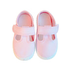 Chaussures Sandales En Toiles Salomé Scratch - Rose Pâle - Fille