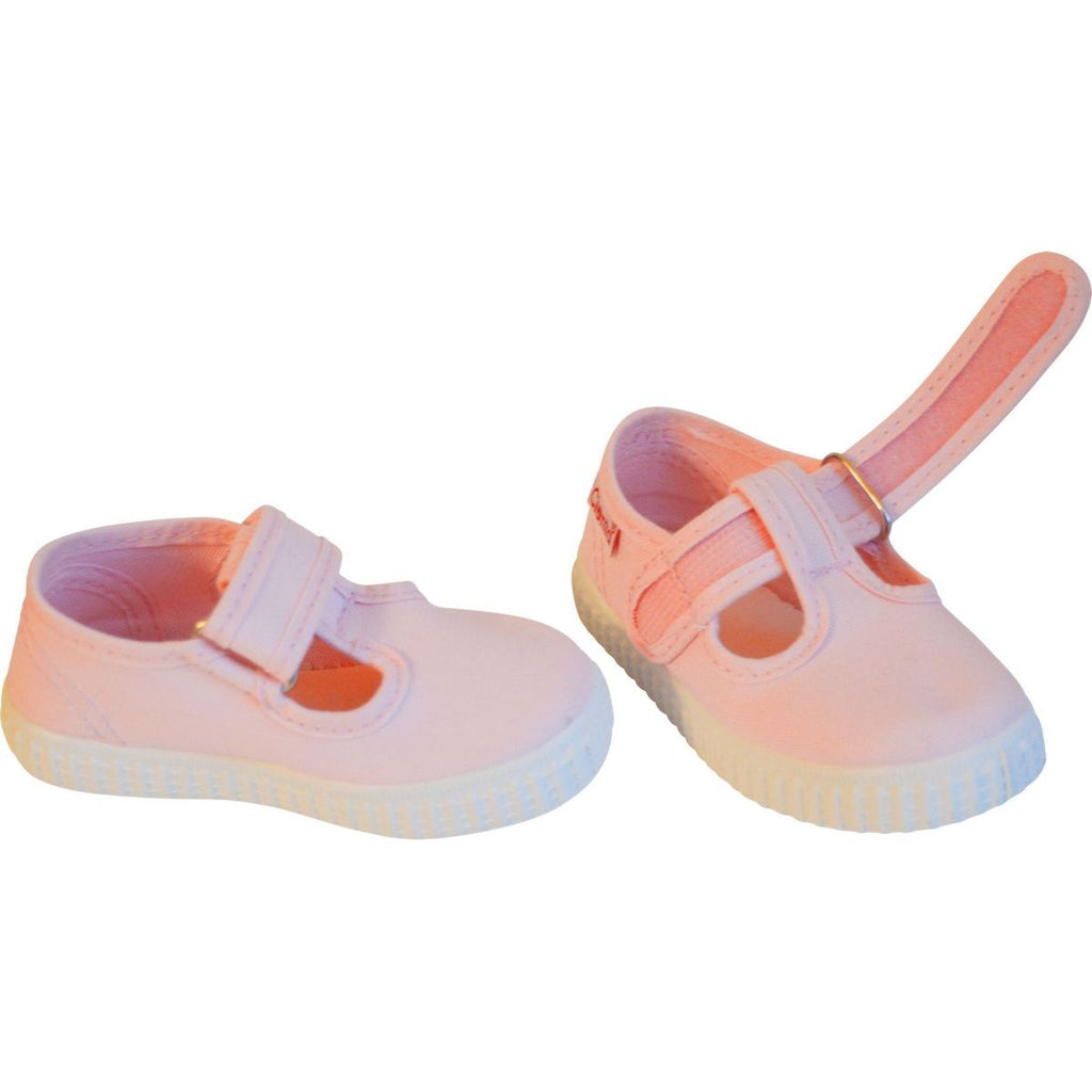 Chaussures Sandales En Toiles Salomé Scratch - Rose Pâle - Fille