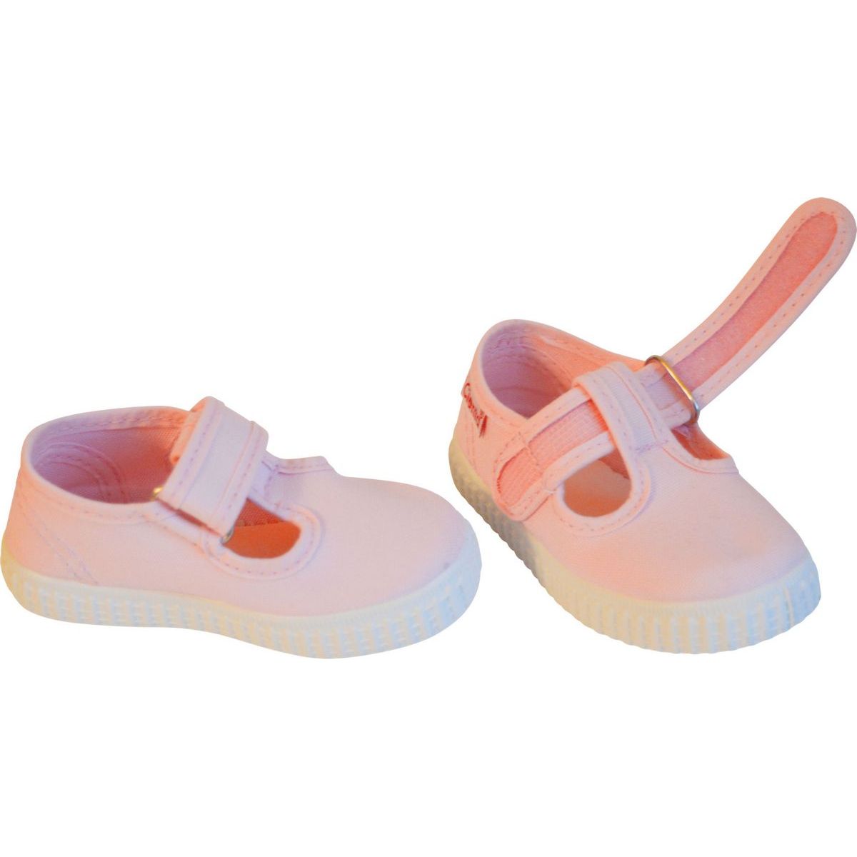 Chaussures Sandales En Toiles Salomé Scratch - Rose Pâle - Fille