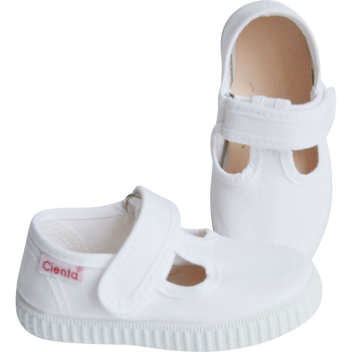 Chaussures Sandales En Toiles Salomé Scratch - Blanc - Mixte