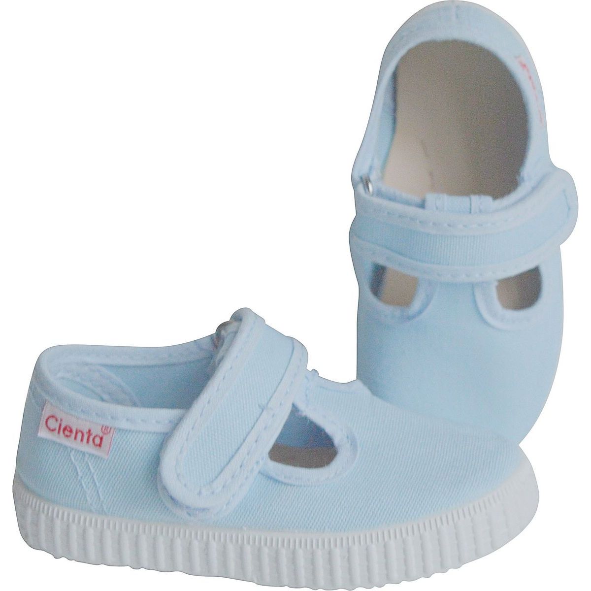 Chaussures Sandales En Toiles Salomé Scratch - Bleu Ciel - Mixte