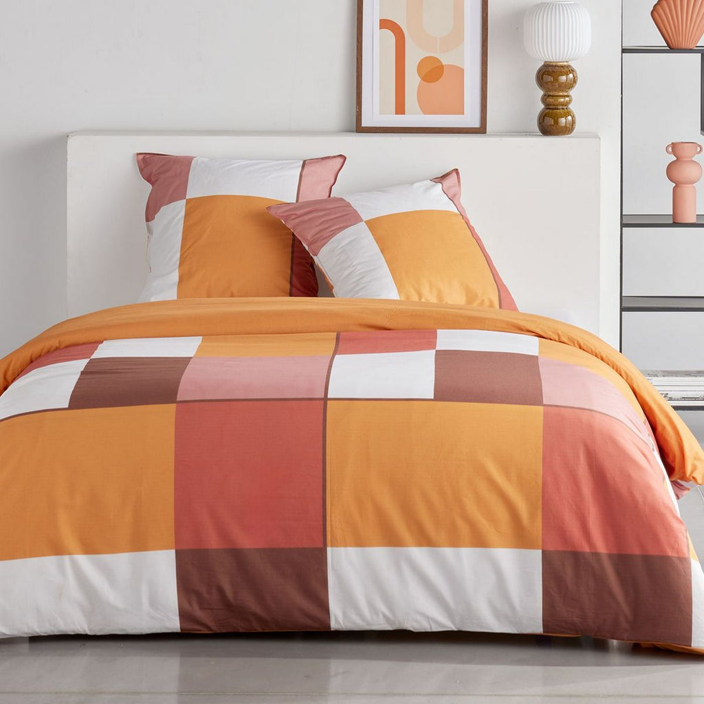 Sunshine - Parure De Lit Hc1 Motif 20.13 - Terracotta