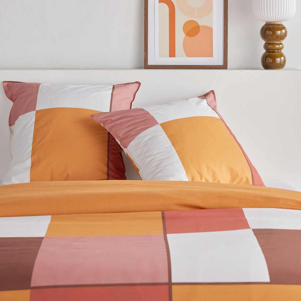 Sunshine - Parure De Lit Hc1 Motif 20.13 - Terracotta