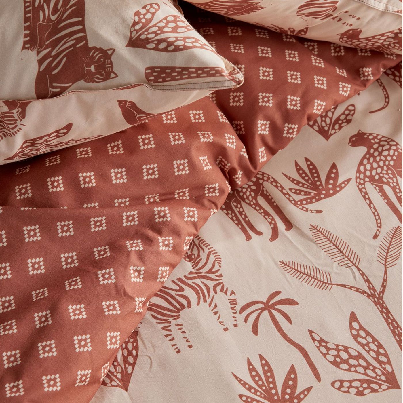 Sunshine - Parure De Lit Motif 20.15 - Terracotta