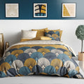 Parure De Couette 3Pcs 100%Coton 57 Fils/Cm2 -Maka - Jaune