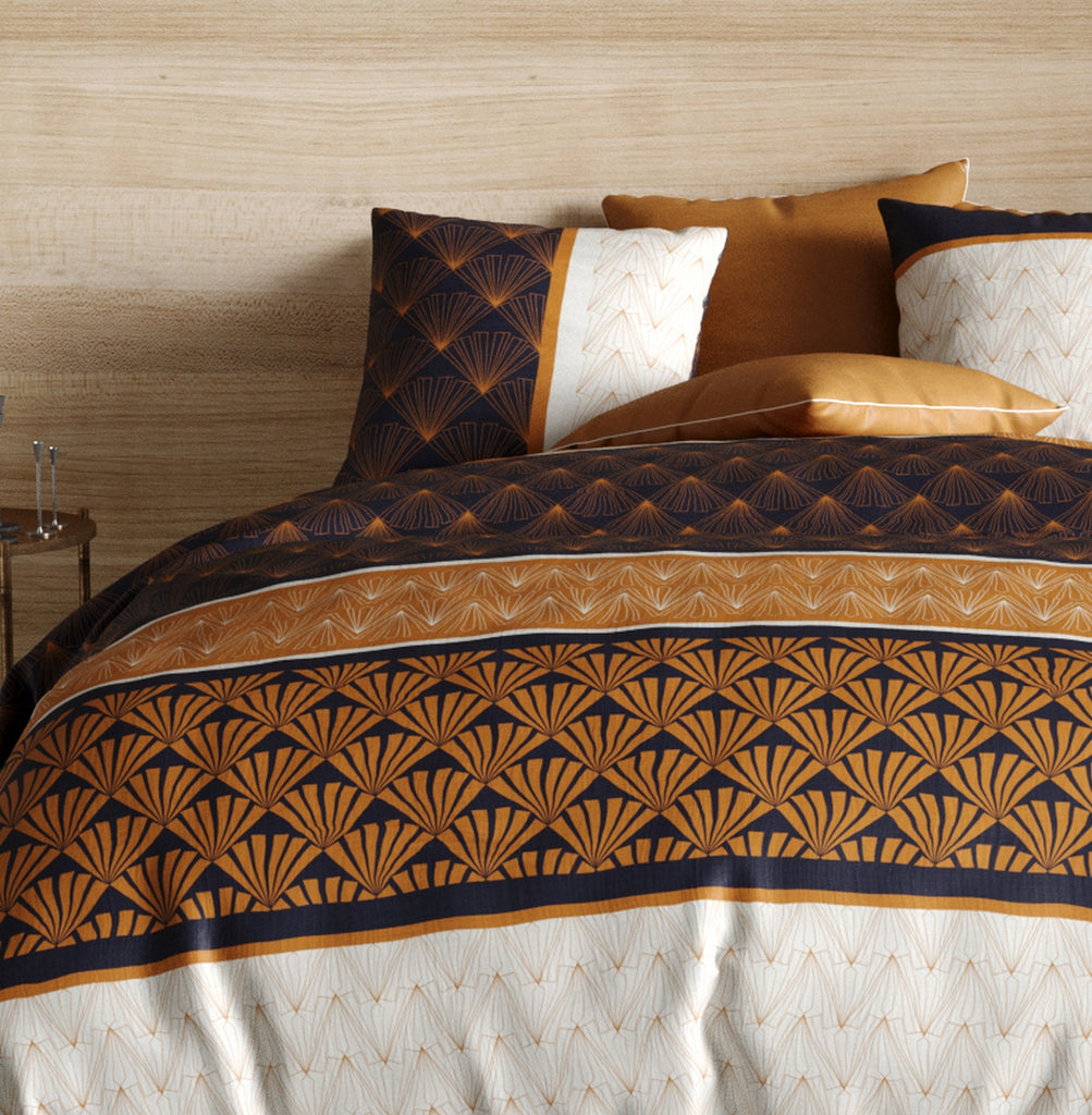 Parure De Couette 3Pcs 100%Coton 57 Fils/Cm2 - Toffee
