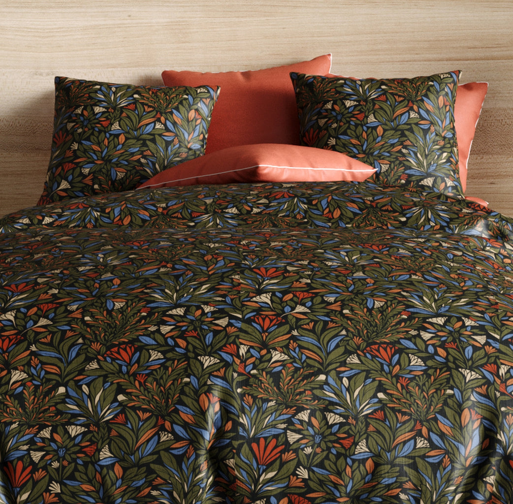 Parure De Housse De Couette 3Pcs 100% Coton 71 Fils/Cm2 Bogota