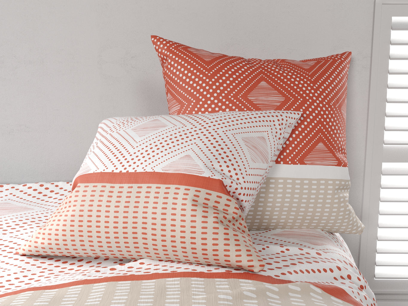 Parure De Lit - 3 Pièces - 100% Coton 57 Fils - Kayle