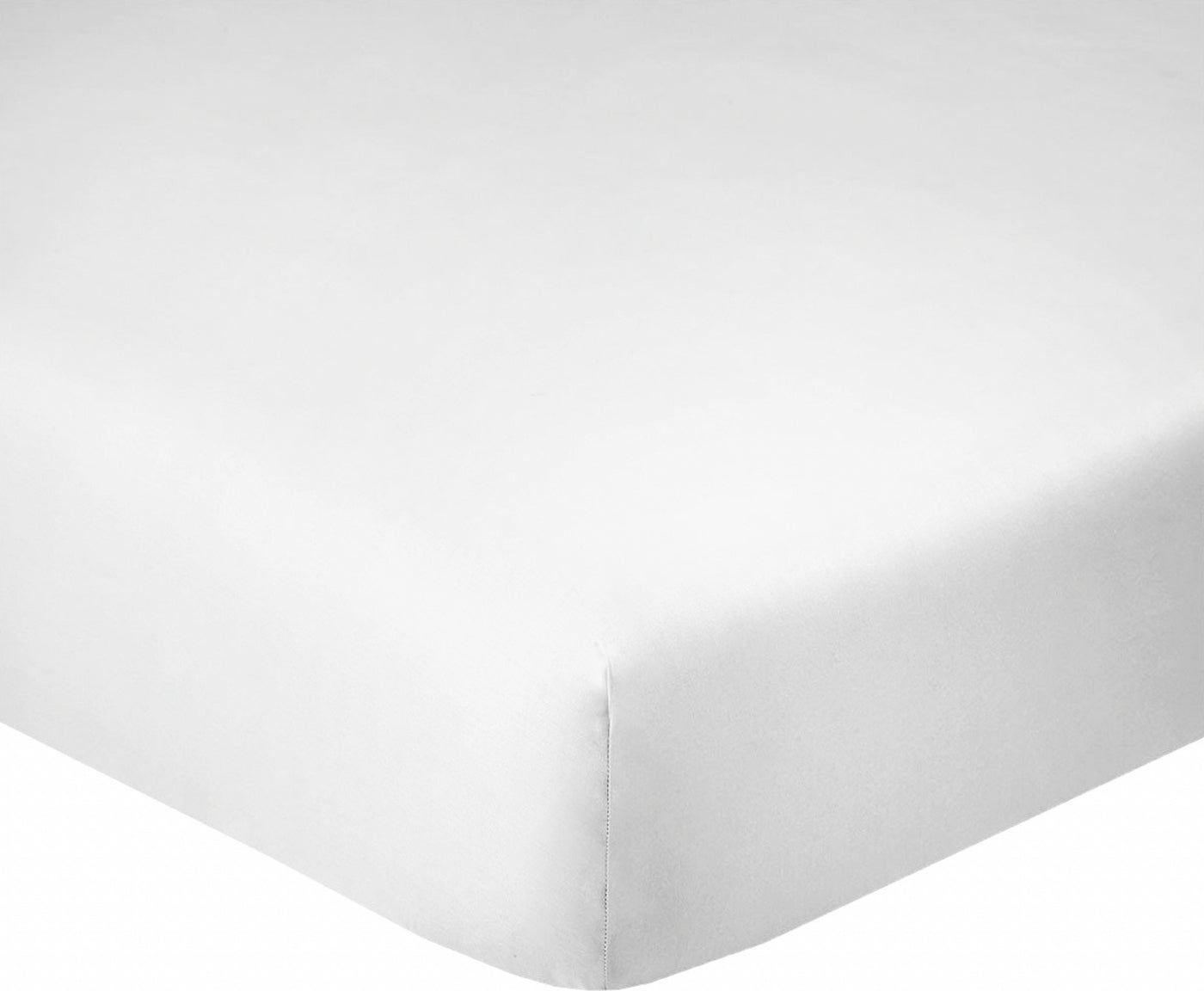 Drap Housse - 100% Coton 57 Fils - Blanc
