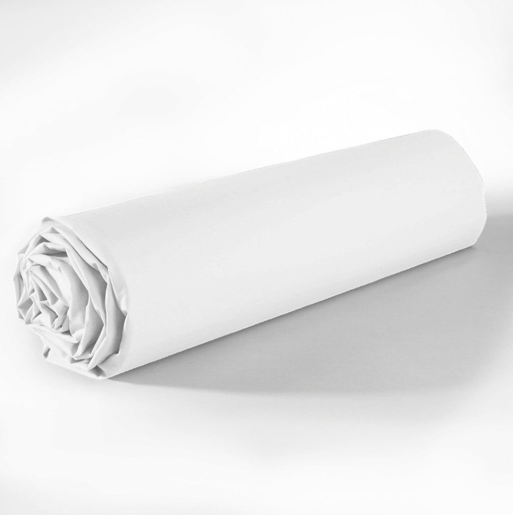 Drap Housse - 100% Coton 57 Fils - Blanc