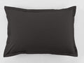 Lot De 2 Taies D'Oreiller - 100% Coton 57 Fils - Gris Foncé