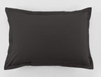 Lot De 2 Taies D'Oreiller - 100% Coton 57 Fils - Gris Foncé
