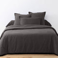 Parure De Lit - 2 Pièces - 100% Coton 57 Fils - Gris Foncé