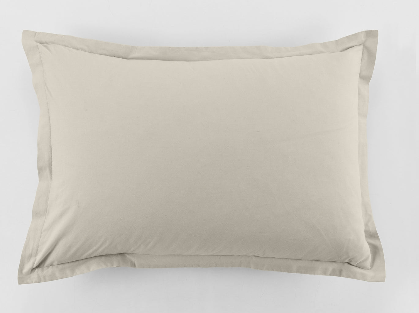 Lot De 2 Taies D'Oreiller - 100% Coton 57 Fils - Ivoire