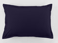Lot De 2 Taies D'Oreiller - 100% Coton 57 Fils - Bleu Impérial