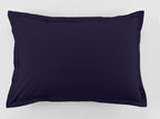 Lot De 2 Taies D'Oreiller - 100% Coton 57 Fils - Bleu Impérial