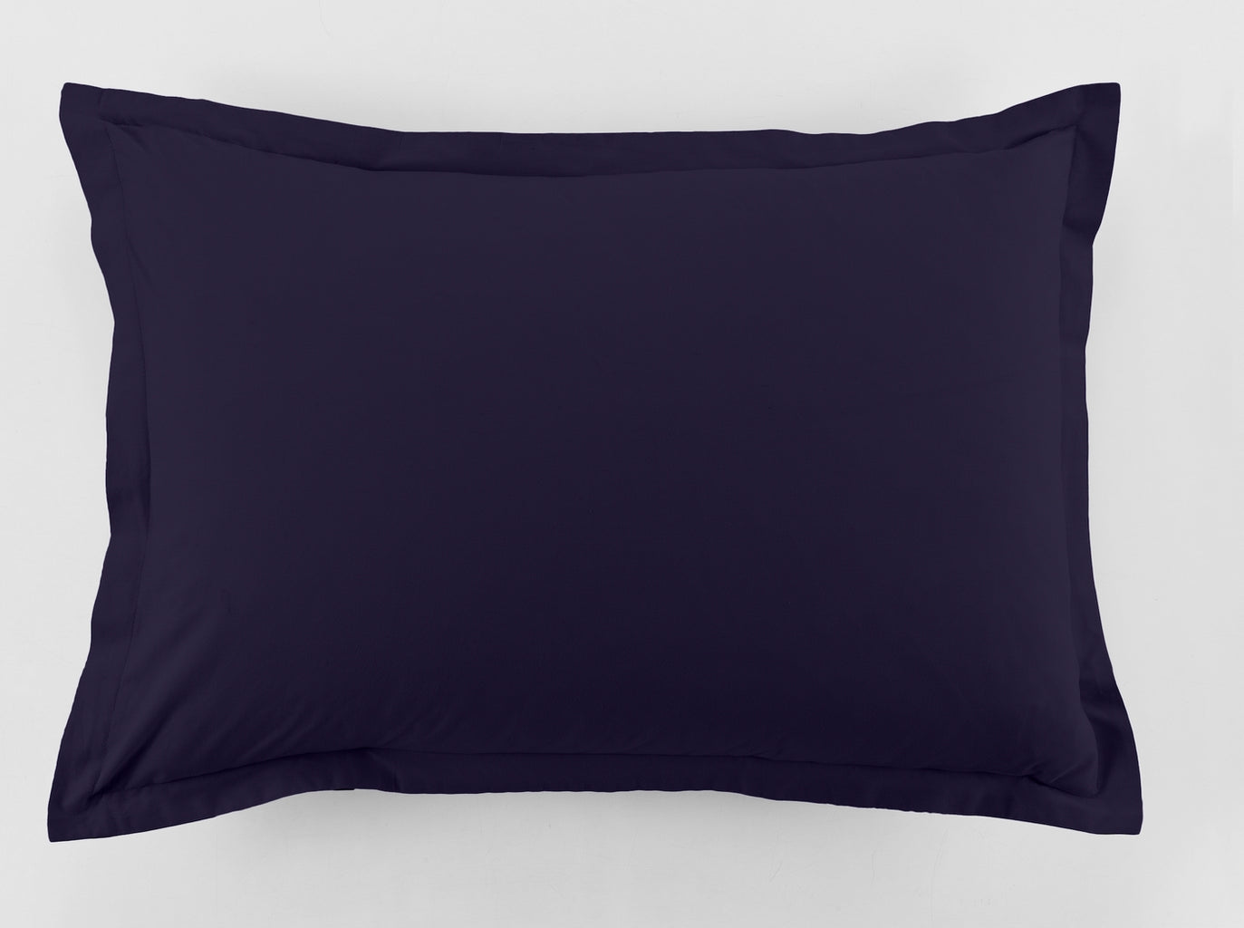 Lot De 2 Taies D'Oreiller - 100% Coton 57 Fils - Bleu Impérial