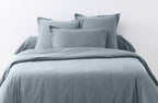 Lot De 2 Taies D'Oreiller - 100% Coton 57 Fils - Blue Polaire