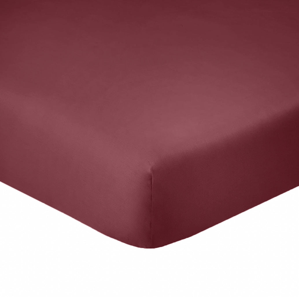 Drap Housse - 100% Coton 57 Fils - Cerise
