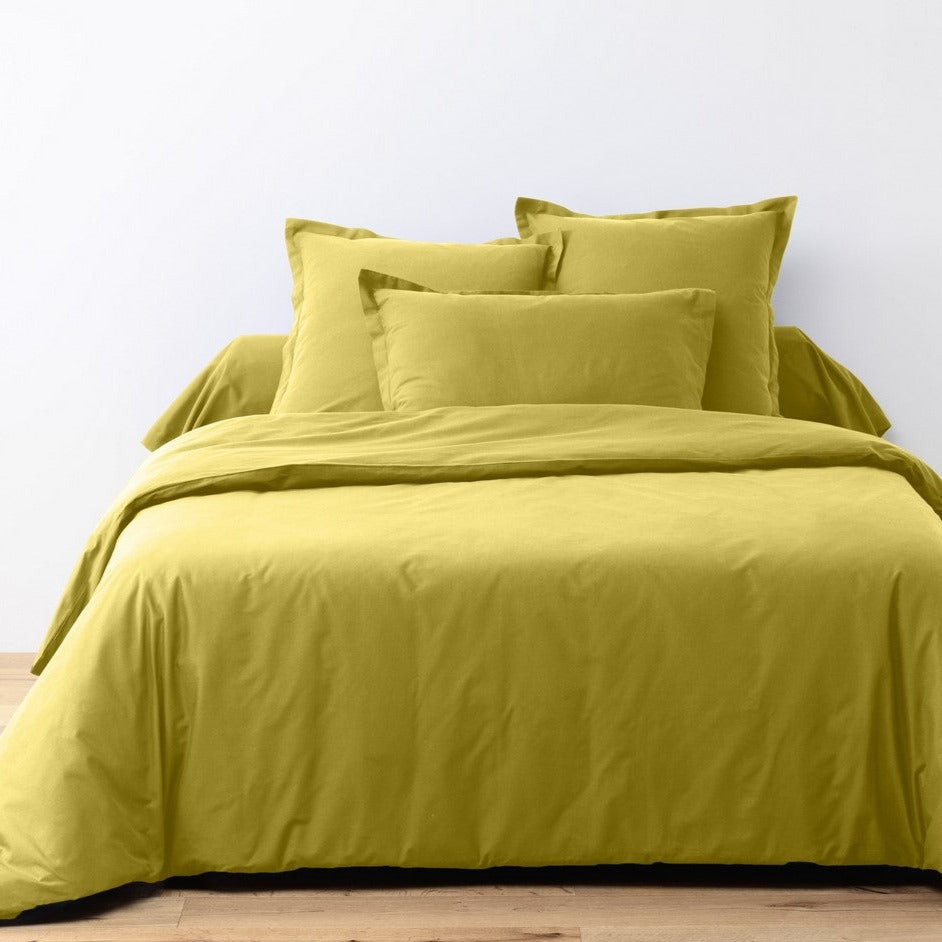 Parure De Lit - 3 Pièces - 100% Coton 57 Fils - Gold