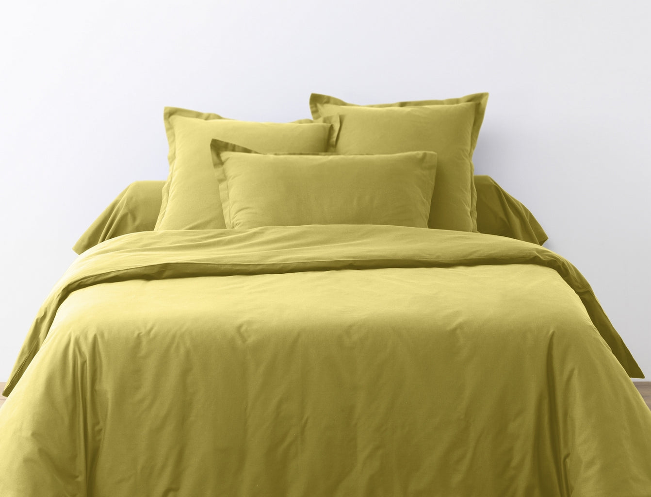 Parure De Lit - 3 Pièces - 100% Coton 57 Fils - Gold