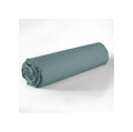 Drap Housse - 100% Coton 57 Fils - Bleu Canard
