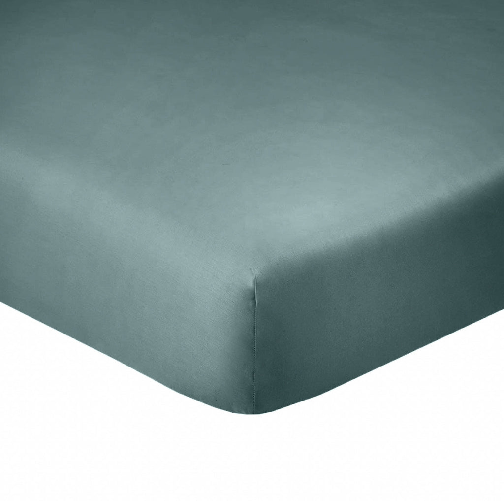 Drap Housse - 100% Coton 57 Fils - Bleu Canard