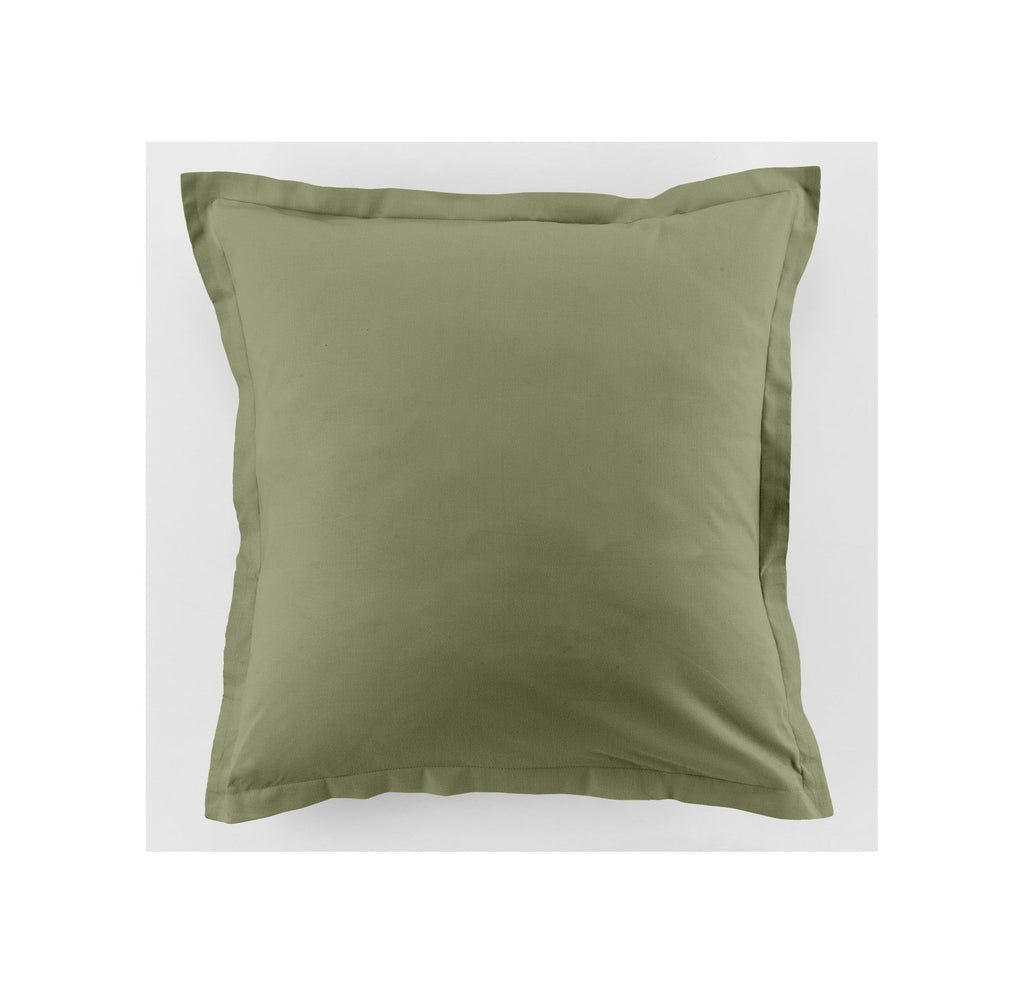 Lot De 2 Taies D'Oreiller - 100% Coton 57 Fils - Vert Verveine