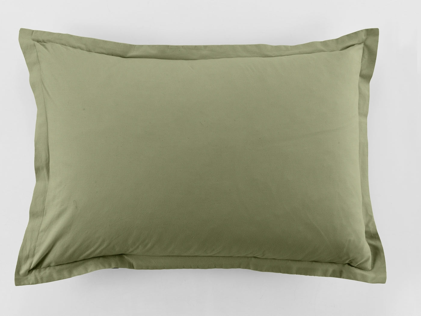Lot De 2 Taies D'Oreiller - 100% Coton 57 Fils - Vert Verveine