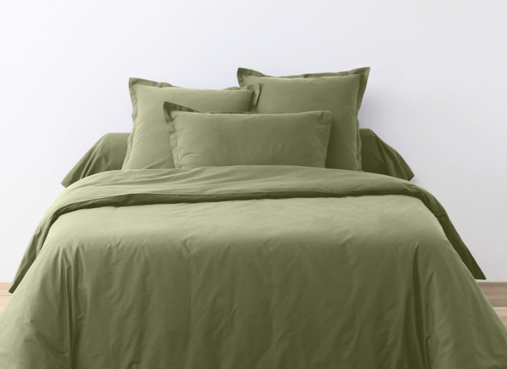 Parure De Lit - 2 Pièces - 100% Coton 57 Fils - Vert Verveine