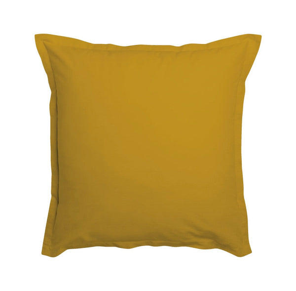 Lot De 2 Taies D'Oreiller - 100% Coton 57 Fils - Jaune Safran