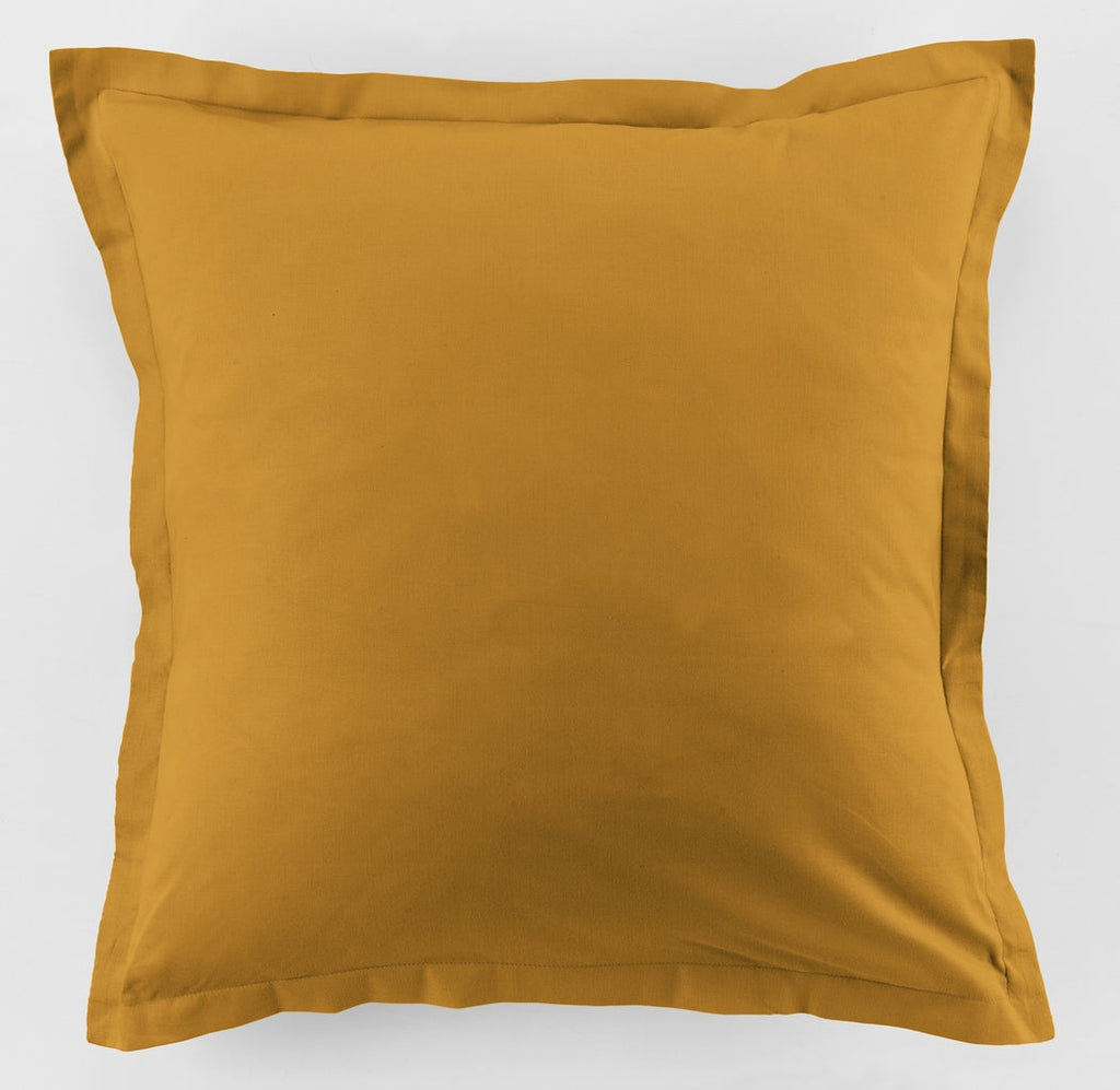 Parure De Lit - 2 Pièces - 100% Coton 57 Fils - Jaune Safran