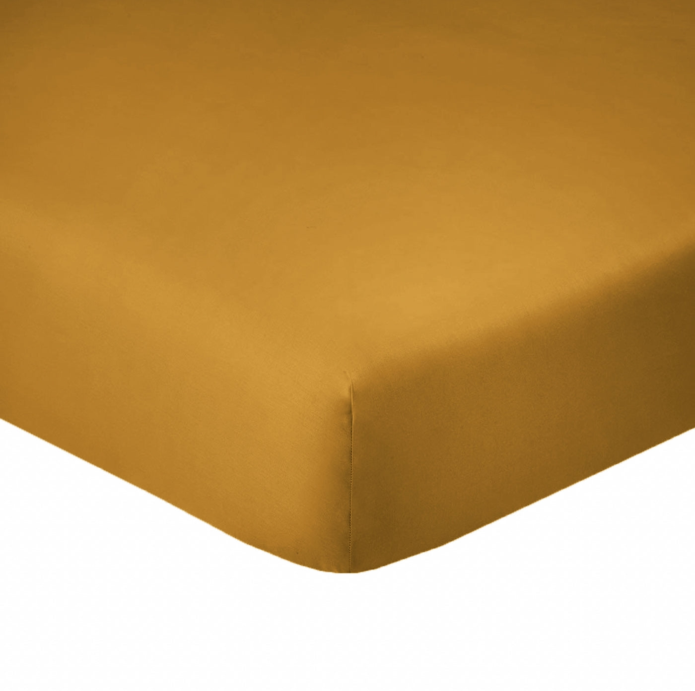 Drap Housse - 100% Coton 57 Fils - Jaune Safran