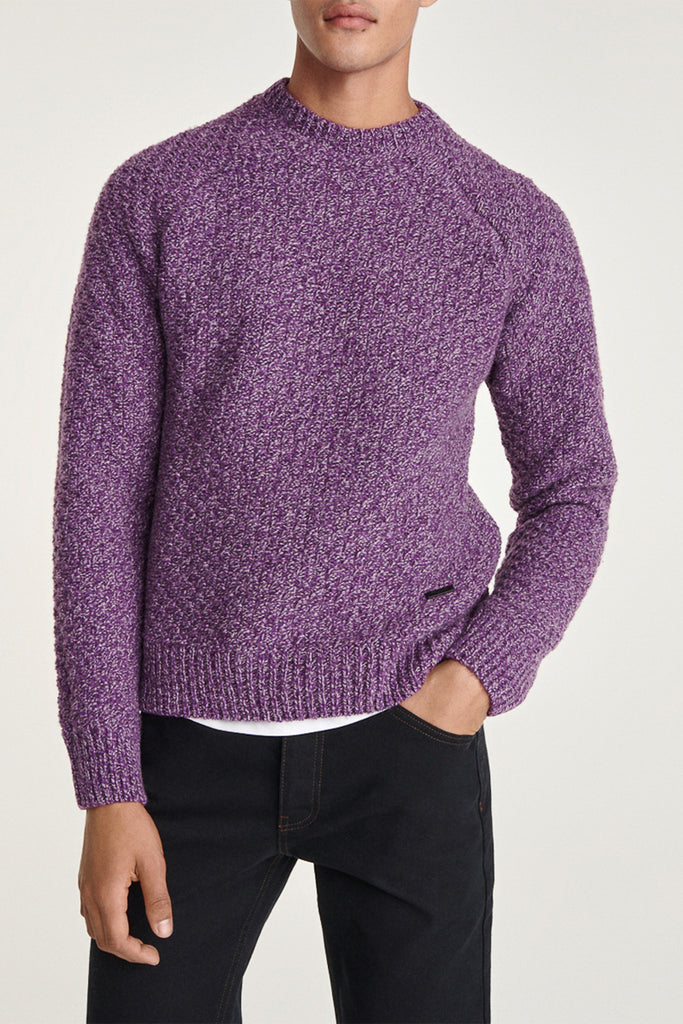 The Kooples - Pull En Laine Violet Chiné - Homme