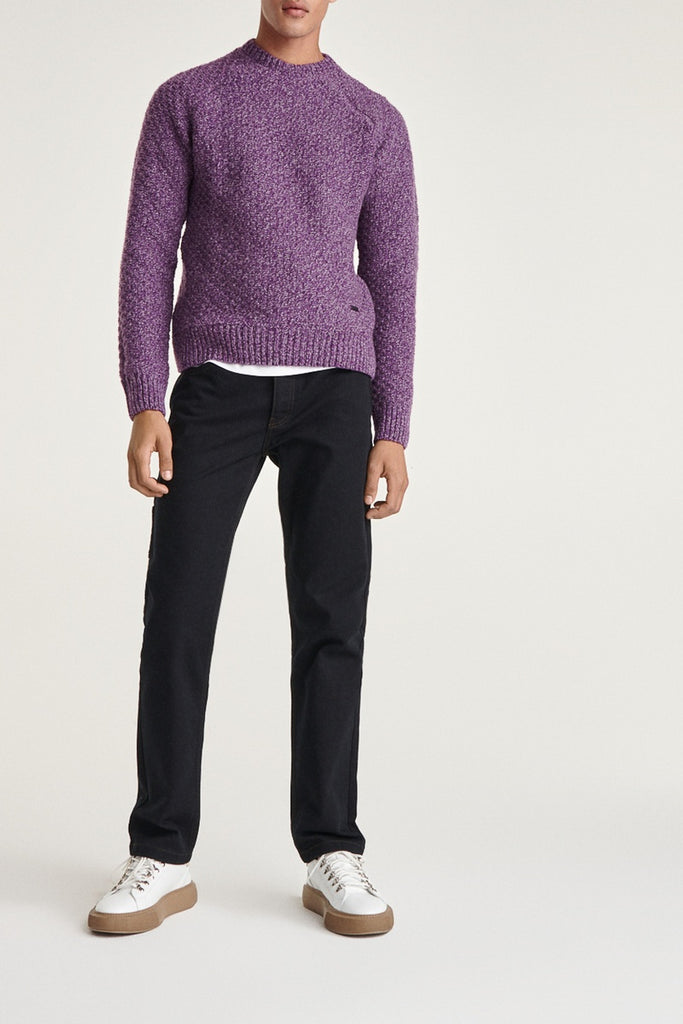 The Kooples - Pull En Laine Violet Chiné - Homme