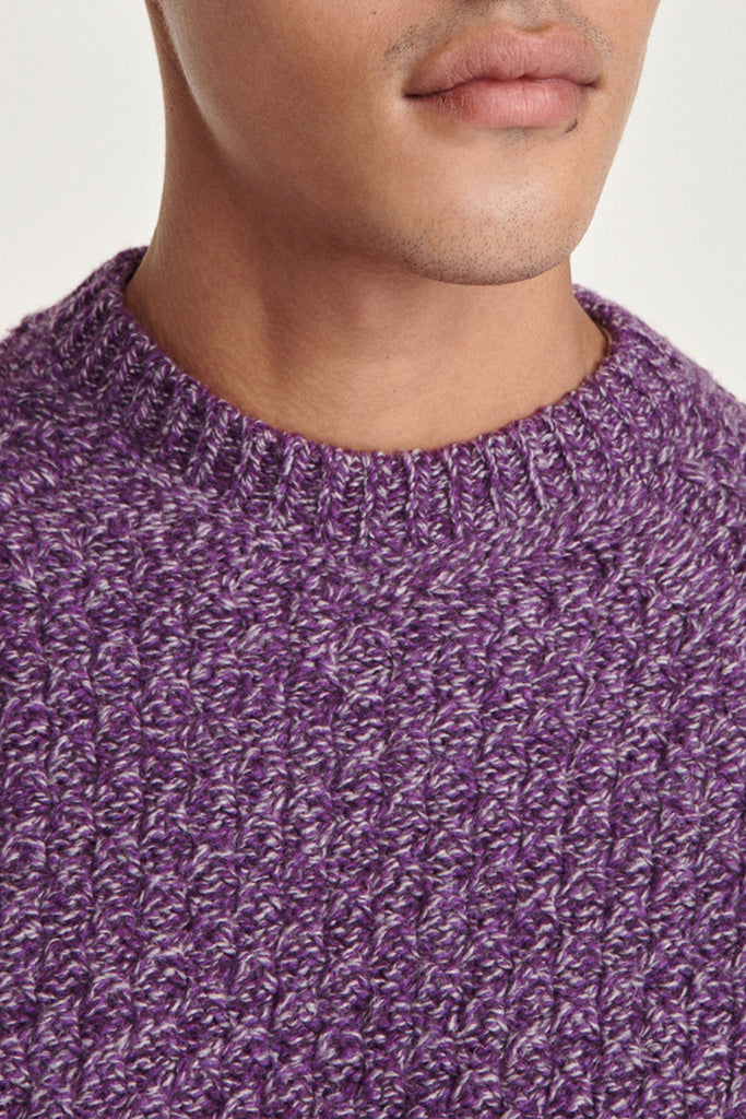 The Kooples - Pull En Laine Violet Chiné - Homme