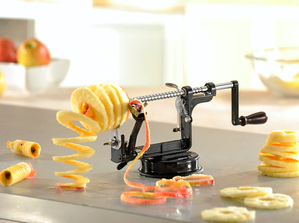 Delicio - Éplucheur De Pommes 3-En-1 - Aluminium Et Acier Inoxydable - Noir/Argent