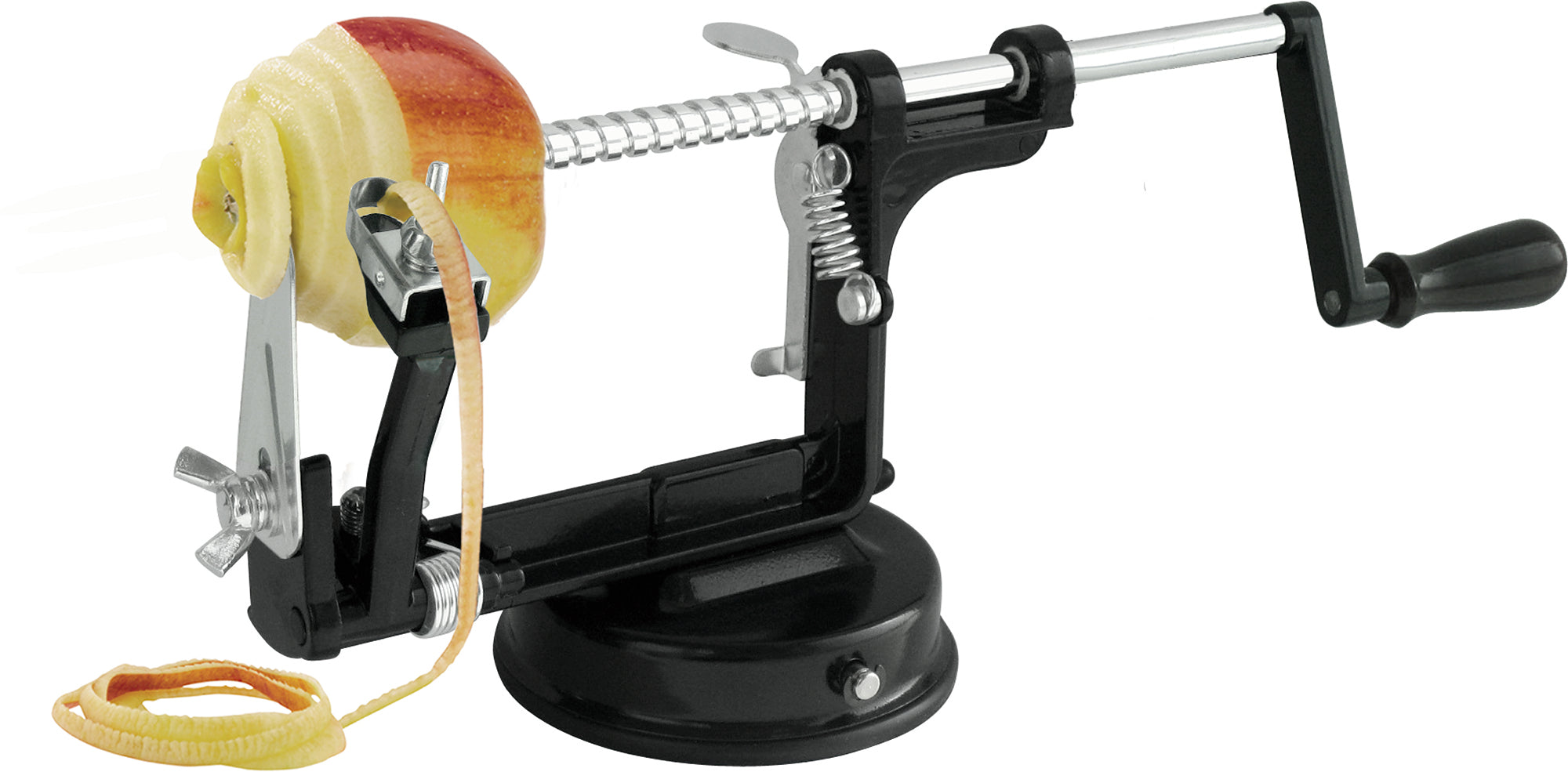 Delicio - Éplucheur De Pommes 3-En-1 - Aluminium Et Acier Inoxydable - Noir/Argent