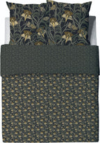 Parure De Lit - 3 Pièces - 100% Coton 57 Fils - Liana Gris Foncé