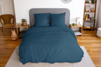Parure Microfibre Lavee Bleu Nuit