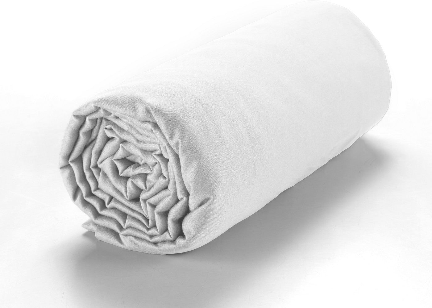 Drap Housse - 100% Satin De Coton Lavé 105 Fils - Blanc